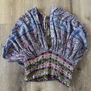 Free People Floral Bohemian Women's Top